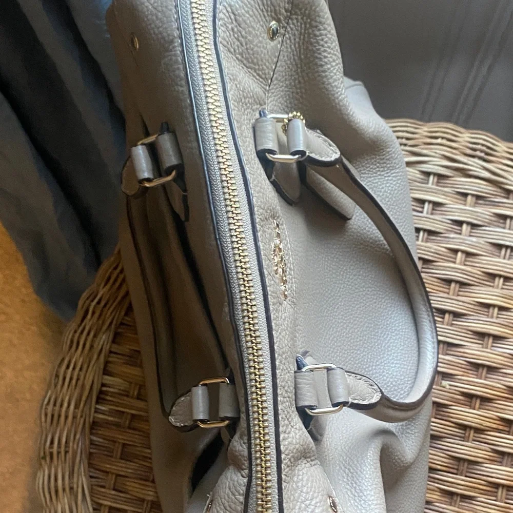 Coach Pebbled Leather Tote in Taupe - Picture 14 of 15